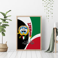 Kuwait National Day Canvas Wall Art Kuwayt Coat Of Arms Arfaj Flower - Wonder Print Shop