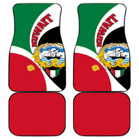 Kuwait National Day Car Mats Kuwayt Coat Of Arms Arfaj Flower - Wonder Print Shop
