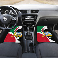 Kuwait National Day Car Mats Kuwayt Coat Of Arms Arfaj Flower - Wonder Print Shop