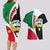 Kuwait National Day Couples Matching Long Sleeve Bodycon Dress and Hawaiian Shirt Kuwayt Coat Of Arms Arfaj Flower - Wonder Print Shop