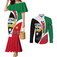 kuwait-national-day-couples-matching-mermaid-dress-and-long-sleeve-button-shirt-kuwayt-coat-of-arms-arfaj-flower