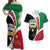Kuwait National Day Couples Matching Off Shoulder Maxi Dress and Hawaiian Shirt Kuwayt Coat Of Arms Arfaj Flower - Wonder Print Shop