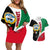 Kuwait National Day Couples Matching Off Shoulder Short Dress and Hawaiian Shirt Kuwayt Coat Of Arms Arfaj Flower - Wonder Print Shop