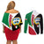 Kuwait National Day Couples Matching Off Shoulder Short Dress and Long Sleeve Button Shirt Kuwayt Coat Of Arms Arfaj Flower - Wonder Print Shop