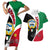 Kuwait National Day Couples Matching Short Sleeve Bodycon Dress and Hawaiian Shirt Kuwayt Coat Of Arms Arfaj Flower - Wonder Print Shop