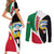 Kuwait National Day Couples Matching Short Sleeve Bodycon Dress and Long Sleeve Button Shirt Kuwayt Coat Of Arms Arfaj Flower - Wonder Print Shop