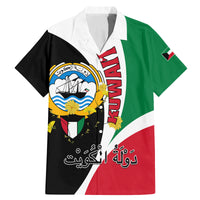 Kuwait National Day Family Matching Mermaid Dress and Hawaiian Shirt Kuwayt Coat Of Arms Arfaj Flower - Wonder Print Shop