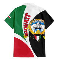 Kuwait National Day Family Matching Mermaid Dress and Hawaiian Shirt Kuwayt Coat Of Arms Arfaj Flower - Wonder Print Shop