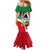 Kuwait National Day Family Matching Mermaid Dress and Hawaiian Shirt Kuwayt Coat Of Arms Arfaj Flower - Wonder Print Shop