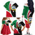 Kuwait National Day Family Matching Off Shoulder Long Sleeve Dress and Hawaiian Shirt Kuwayt Coat Of Arms Arfaj Flower - Wonder Print Shop