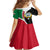 Kuwait National Day Family Matching Off Shoulder Maxi Dress and Hawaiian Shirt Kuwayt Coat Of Arms Arfaj Flower - Wonder Print Shop