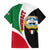 Kuwait National Day Family Matching Off Shoulder Maxi Dress and Hawaiian Shirt Kuwayt Coat Of Arms Arfaj Flower - Wonder Print Shop