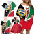 Kuwait National Day Family Matching Off Shoulder Short Dress and Hawaiian Shirt Kuwayt Coat Of Arms Arfaj Flower - Wonder Print Shop