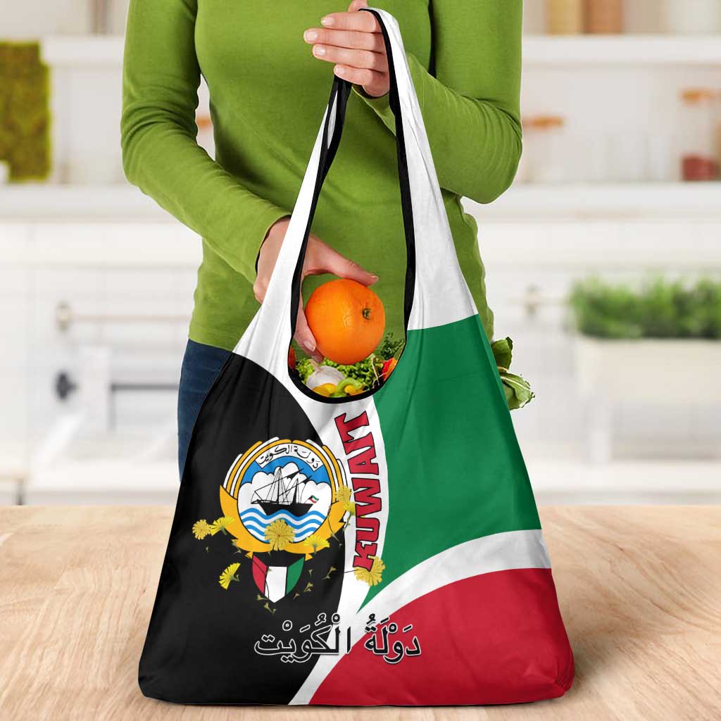 Kuwait National Day Grocery Bag Kuwayt Coat Of Arms Arfaj Flower