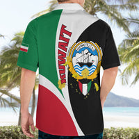 Kuwait National Day Hawaiian Shirt Kuwayt Coat Of Arms Arfaj Flower - Wonder Print Shop