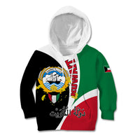 Kuwait National Day Kid Hoodie Kuwayt Coat Of Arms Arfaj Flower - Wonder Print Shop