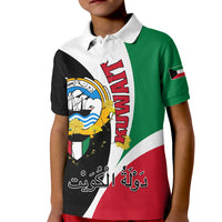 Kuwait National Day Kid Polo Shirt Kuwayt Coat Of Arms Arfaj Flower - Wonder Print Shop