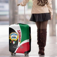 Kuwait National Day Luggage Cover Kuwayt Coat Of Arms Arfaj Flower - Wonder Print Shop