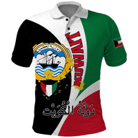 Kuwait National Day Polo Shirt Kuwayt Coat Of Arms Arfaj Flower - Wonder Print Shop