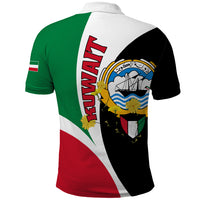 Kuwait National Day Polo Shirt Kuwayt Coat Of Arms Arfaj Flower - Wonder Print Shop