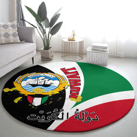 Kuwait National Day Round Carpet Kuwayt Coat Of Arms Arfaj Flower