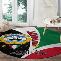 Kuwait National Day Round Carpet Kuwayt Coat Of Arms Arfaj Flower