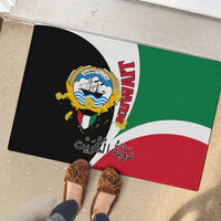 Kuwait National Day Rubber Doormat Kuwayt Coat Of Arms Arfaj Flower - Wonder Print Shop