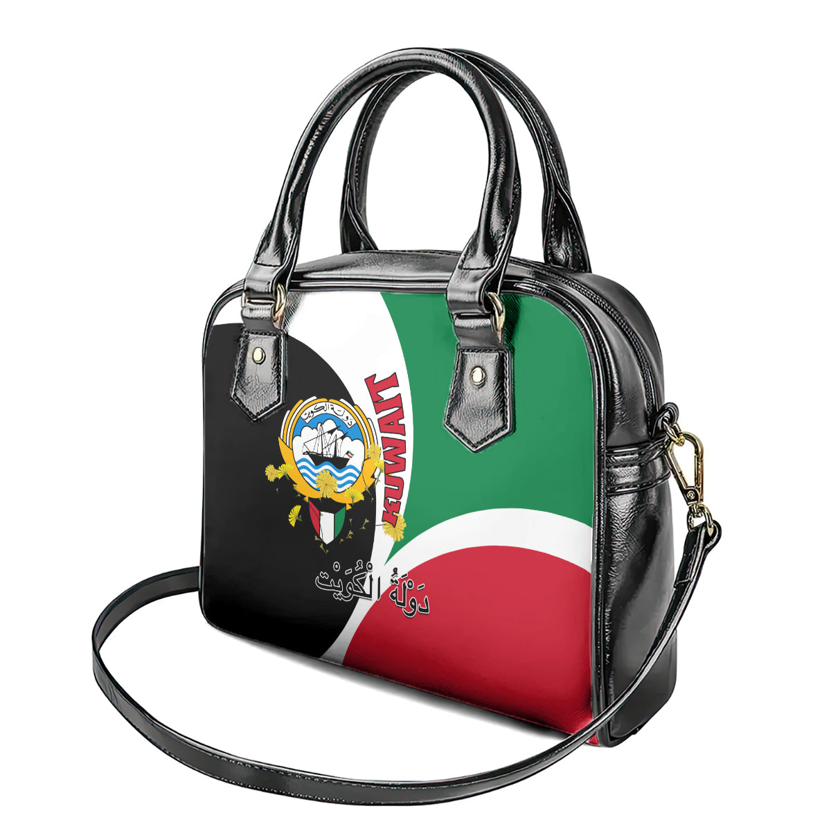 Kuwait National Day Shoulder Handbag Kuwayt Coat Of Arms Arfaj Flower