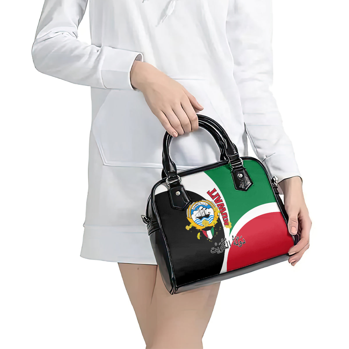 Kuwait National Day Shoulder Handbag Kuwayt Coat Of Arms Arfaj Flower
