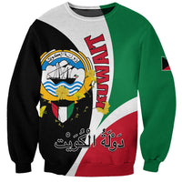 Kuwait National Day Sweatshirt Kuwayt Coat Of Arms Arfaj Flower - Wonder Print Shop