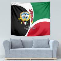Kuwait National Day Tapestry Kuwayt Coat Of Arms Arfaj Flower - Wonder Print Shop