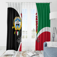 Kuwait National Day Window Curtain Kuwayt Coat Of Arms Arfaj Flower - Wonder Print Shop