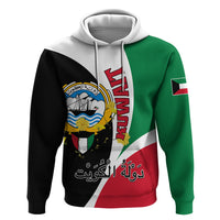 Kuwait National Day Zip Hoodie Kuwayt Coat Of Arms Arfaj Flower - Wonder Print Shop