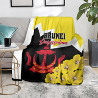 Brunei Darussalam National Day Blanket Coat Of Arms Simpor Flower