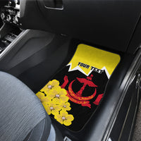 Brunei Darussalam National Day Car Mats Coat Of Arms Simpor Flower - Wonder Print Shop