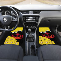 Brunei Darussalam National Day Car Mats Coat Of Arms Simpor Flower - Wonder Print Shop
