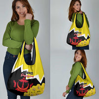 Brunei Darussalam National Day Grocery Bag Coat Of Arms Simpor Flower