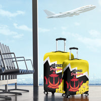Brunei Darussalam National Day Luggage Cover Coat Of Arms Simpor Flower - Wonder Print Shop