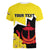 Brunei Darussalam National Day Women V Neck T Shirt Coat Of Arms Simpor Flower - Wonder Print Shop