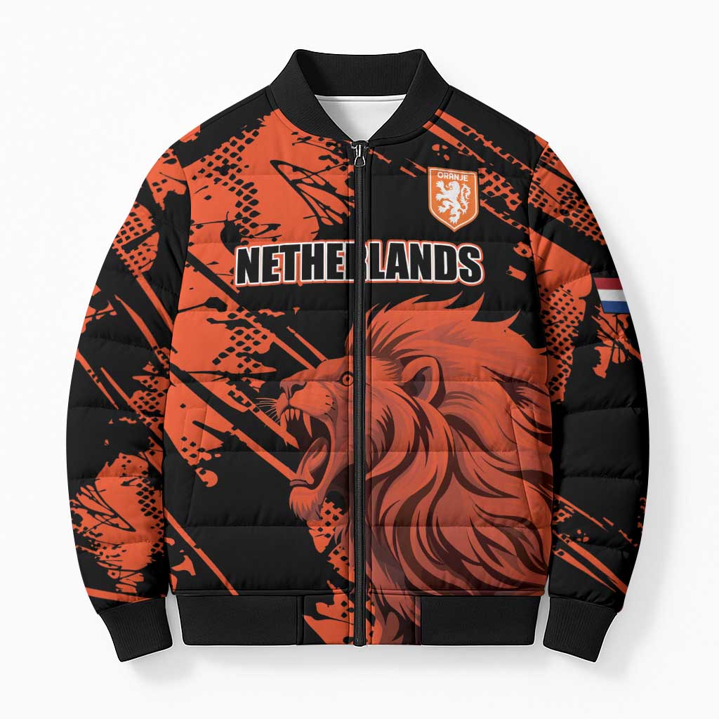 Custom Nederlands 2026 World Football Bomber Puffer Jacket Hup Holland Hup Lions - Wonder Print Shop