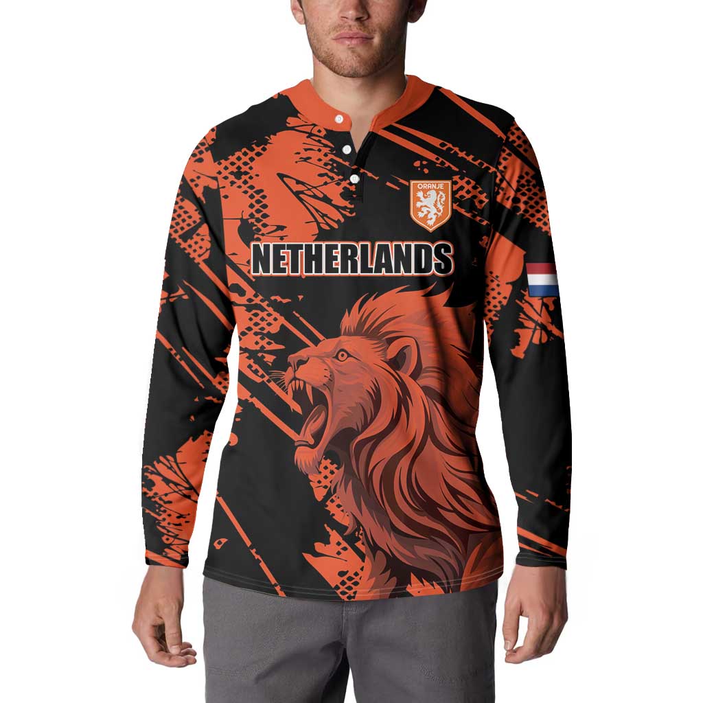 Custom Nederlands 2026 World Football Button Sweatshirt Hup Holland Hup Lions - Wonder Print Shop