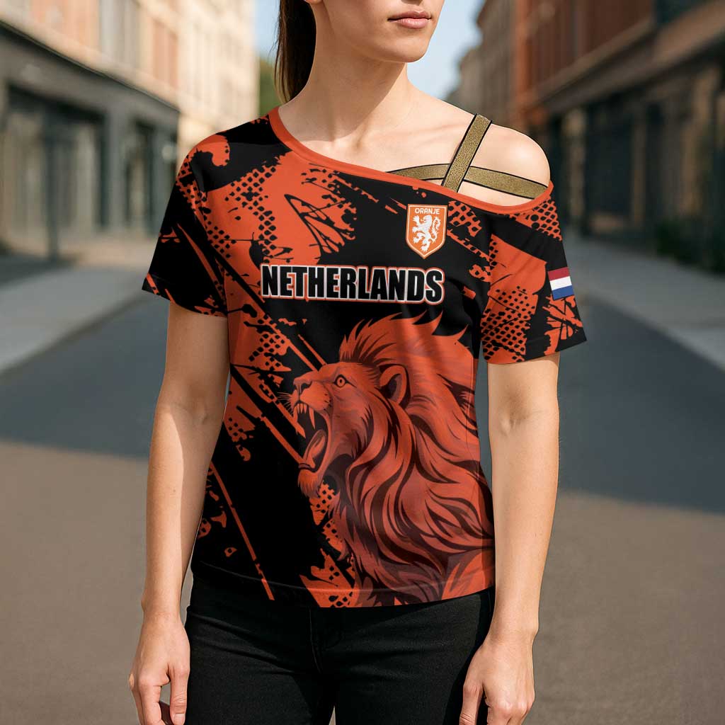 Custom Nederlands 2026 World Football Cross Shoulder Shirt Hup Holland Hup Lions - Wonder Print Shop
