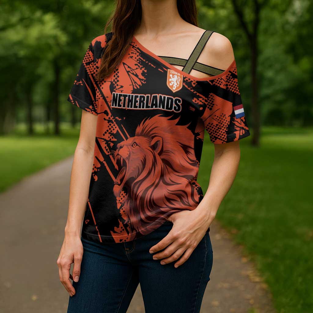 Custom Nederlands 2026 World Football Cross Shoulder Shirt Hup Holland Hup Lions - Wonder Print Shop