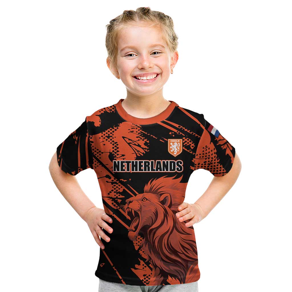 Custom Nederlands 2026 World Football Kid T Shirt Hup Holland Hup Lions - Wonder Print Shop
