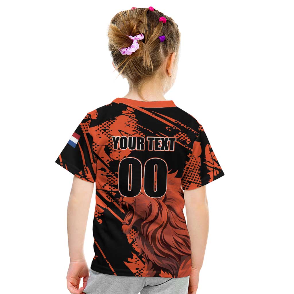 Custom Nederlands 2026 World Football Kid T Shirt Hup Holland Hup Lions - Wonder Print Shop
