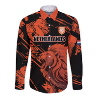 Custom Nederlands 2026 World Football Long Sleeve Button Shirt Hup Holland Hup Lions - Wonder Print Shop