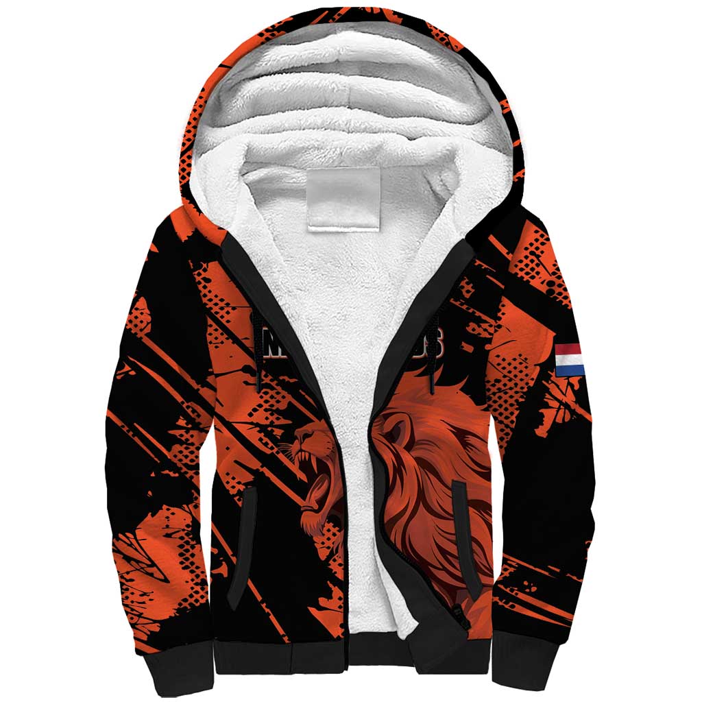 Custom Nederlands 2026 World Football Sherpa Hoodie Hup Holland Hup Lions - Wonder Print Shop