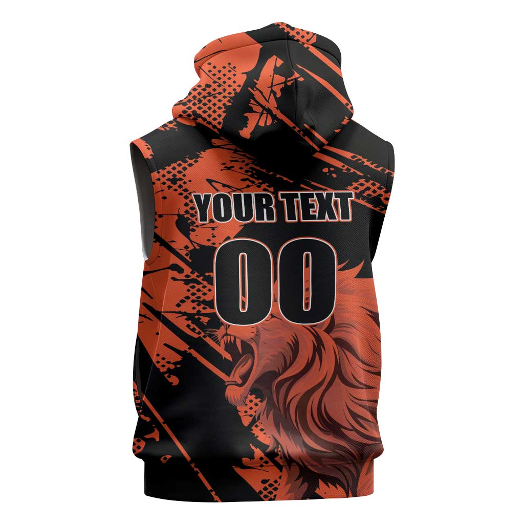 Custom Nederlands 2026 World Football Sleeveless Hoodie Hup Holland Hup Lions - Wonder Print Shop