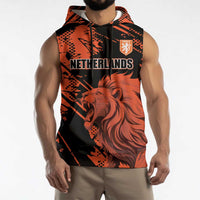 Custom Nederlands 2026 World Football Sleeveless Hoodie Hup Holland Hup Lions - Wonder Print Shop