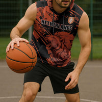 Custom Nederlands 2026 World Football Sleeveless Hoodie Hup Holland Hup Lions - Wonder Print Shop